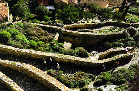 Path to Acropolis in Monemvasia. Greece.