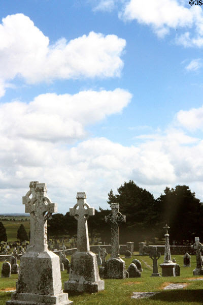 Tall Crosses at Clonmacnoise. Ireland.