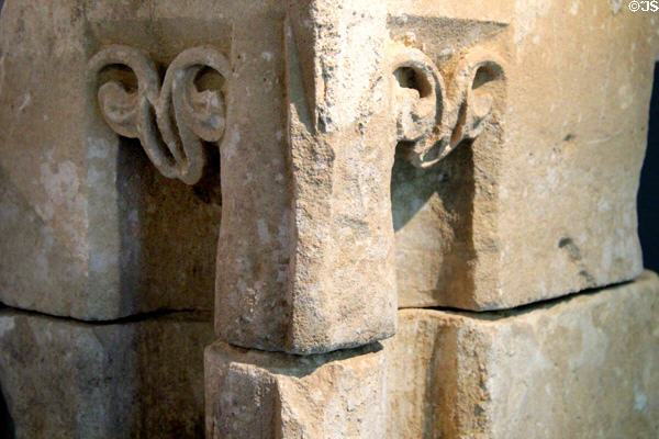 Stone carvings (13thC) at Old Mellifont Abbey museum. Ireland.