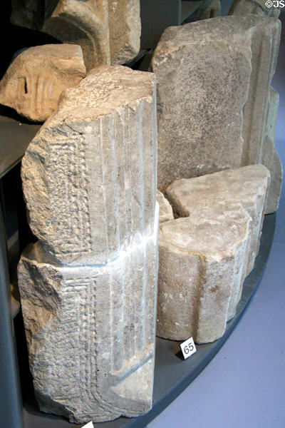 Collection of Christian carvings (13thC) found at Old Mellifont Abbey. Ireland.
