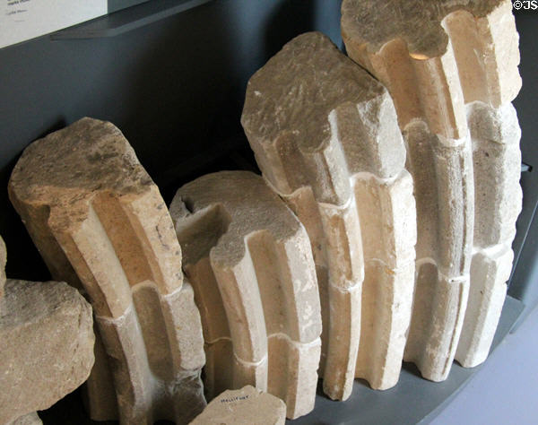 Structural details of arch carvings (13thC) at Old Mellifont Abbey museum. Ireland.