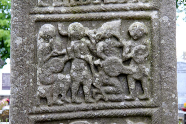 Scenes from life of David on Muiredach's high cross at Monasterboice. Ireland.