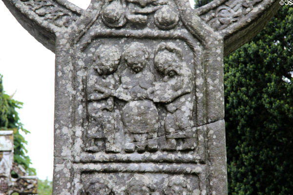 Mission to Apostles on Muiredach's high cross at Monasterboice. Ireland.