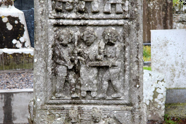 Arrest of Christ on Muiredach's high cross at Monasterboice. Ireland.