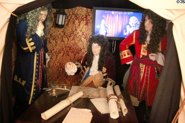 Depiction of military leaders at Battle of the Boyne museum. Ireland.