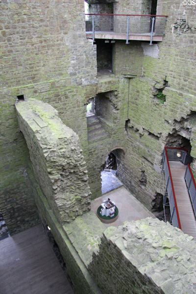 Interior view of Keep at Trim Castle. Trim, Ireland.