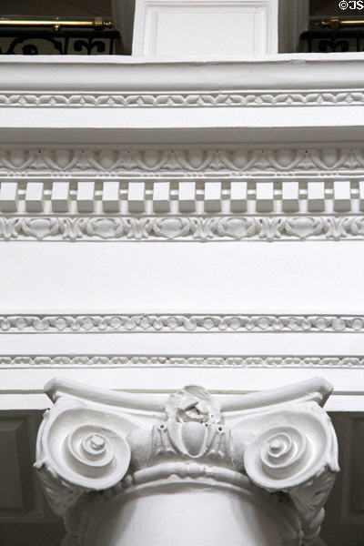 Neoclassical details of staircase room at Castletown House. Ireland.