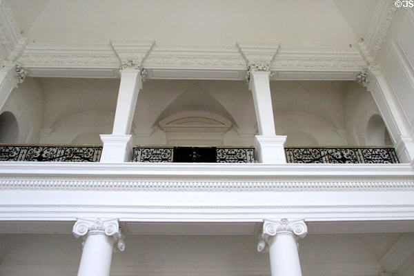 Entry hall balcony at Castletown House. Ireland.