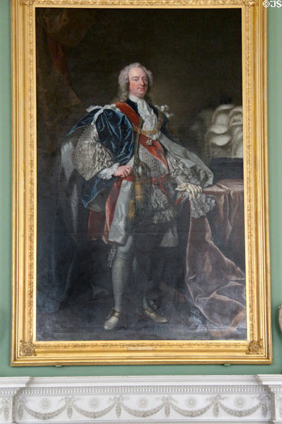 Charles Lennox, 2nd Duke of Richmond, portrait (c1840s) by Pompeo Battoni at Castletown House. Ireland.