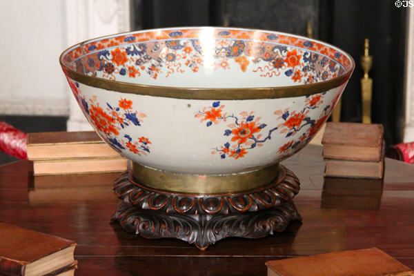 Punch bowl in Red Drawing Room at Castletown House. Ireland.