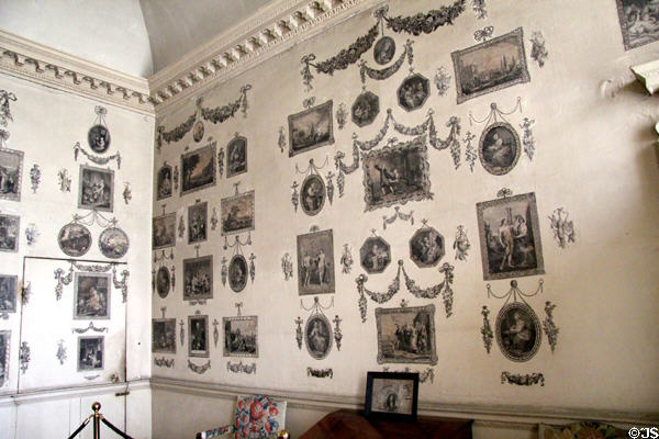 Print Room (typical hobby of 18thC) at Castletown House. Ireland.
