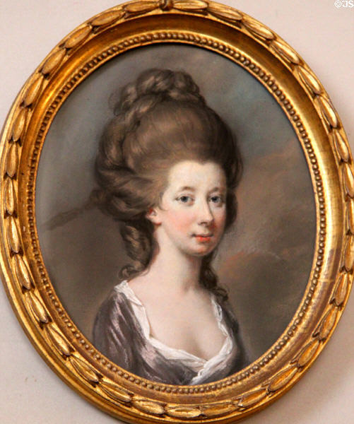 Pastel portrait (18thC) of Conolly family member by Hugh Douglas Hamilton at Castletown House. Ireland.