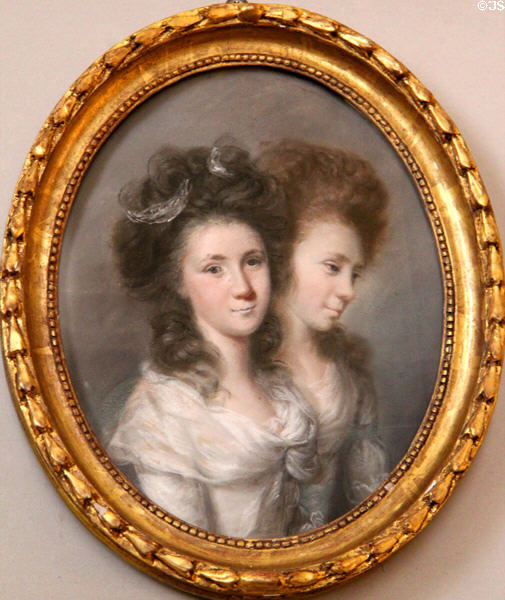 Pastel portrait (18thC) of Conolly family member by Hugh Douglas Hamilton at Castletown House. Ireland.