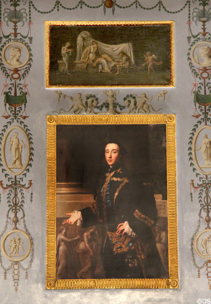 Wall decoration in Long Gallery at Castletown House. Ireland.