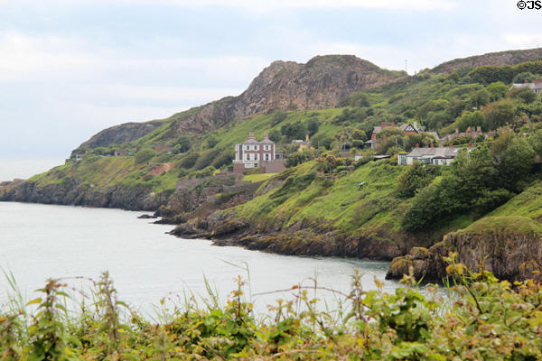 Rocky cliffs seen from Howth. Howth, Ireland.