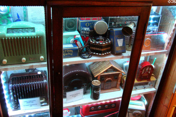 Collection of antique radios at Hurdy Gurdy Museum of Vintage Radio. Howth, Ireland.