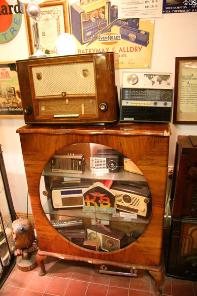 Collection of antique radios at Hurdy Gurdy Museum of Vintage Radio. Howth, Ireland.