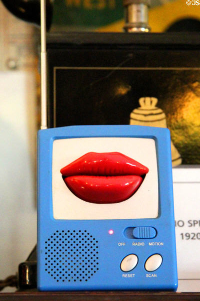 Talking Lips FM Radio at Hurdy Gurdy Museum of Vintage Radio. Howth, Ireland.