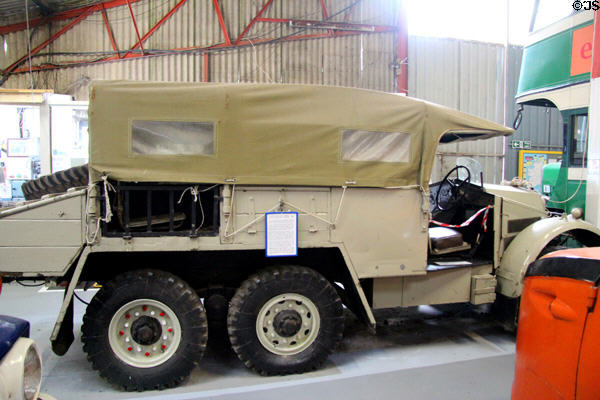 Morris-Commercial armored gun tractor (1939) used by Irish Defense Forces until 1968 at National Transport Museum. Howth, Ireland.