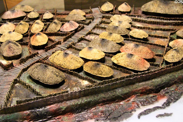 Model of Fishamble St. section of Viking Dublin at National Museum of Ireland Archaeology. Dublin, Ireland.