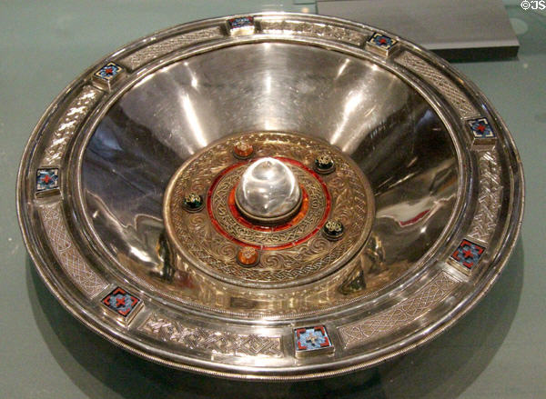 Silver dish (1870) by Joseph Johnson Jr. of Dublin at National Museum Decorative Arts & History. Dublin, Ireland.