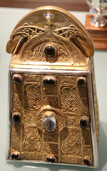 Replica of Shrine of St Patrick's Bell (1903) by Edmond Johnson of Dublin at National Museum Decorative Arts & History. Dublin, Ireland.