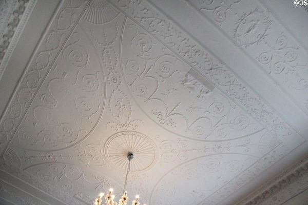 Adamesque ceiling at Little Museum of Dublin. Dublin, Ireland.