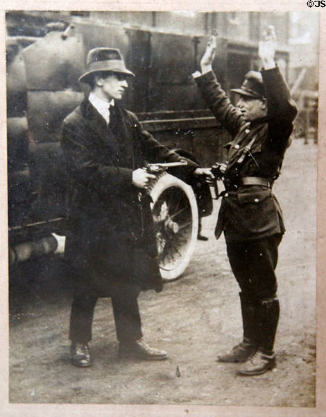 Photo of Irish Civil War after Irish independence at Little Museum of Dublin. Dublin, Ireland.