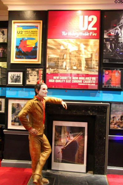 U2 gallery featuring Bono at Little Museum of Dublin. Dublin, Ireland.