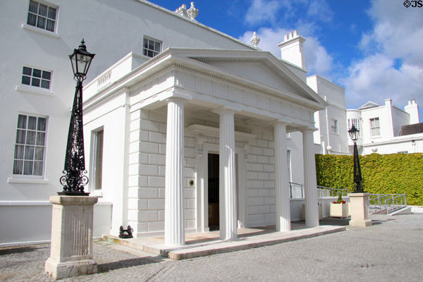 Ceremonial entrance of Aras an Uachtarain. Dublin, Ireland.