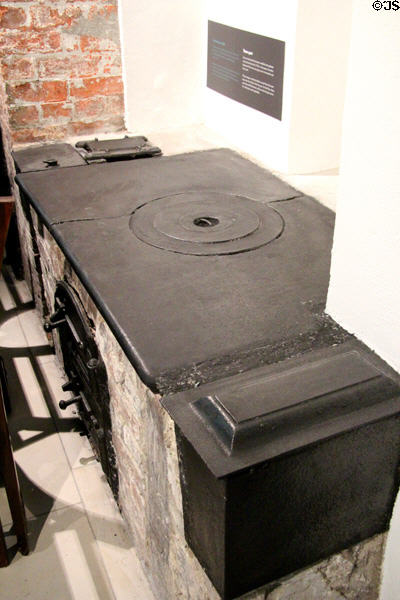 Original cooking stove in lower floor at Aras an Uachtarain. Dublin, Ireland.