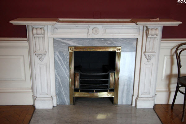 Fireplace in Connolly hospital room at Dublin Castle. Dublin, Ireland.