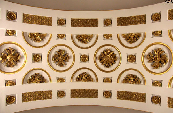 Ceiling arch detail in State Corridor at Dublin Castle. Dublin, Ireland.