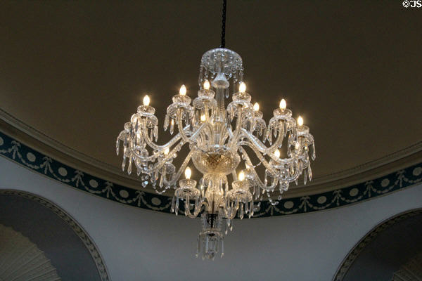 Chandelier in Wedgwood Room at Dublin Castle. Dublin, Ireland.