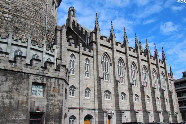 Deconsecrated Chapel Royal (1814) at Dublin Castle. Dublin, Ireland. Style: Gothic revival. Architect: Francis Johnston.