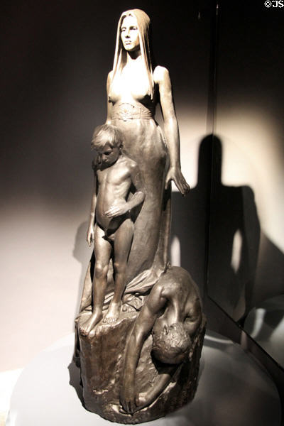 Inis Fail sculpture (1906) by Oliver Sheppard at Pearse Museum. Dublin, Ireland.