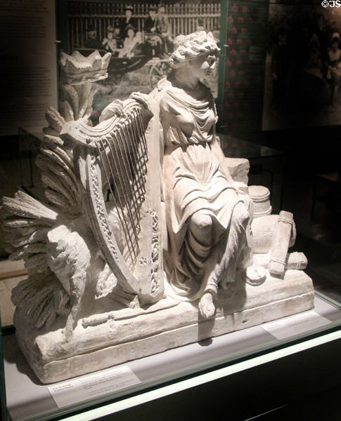 Erin go Breagh plaster model for statue (1889) by James Pearse (father of Patrick & William Pearse) for National Bank building on College Green, Dublin at Pearse Museum. Dublin, Ireland.