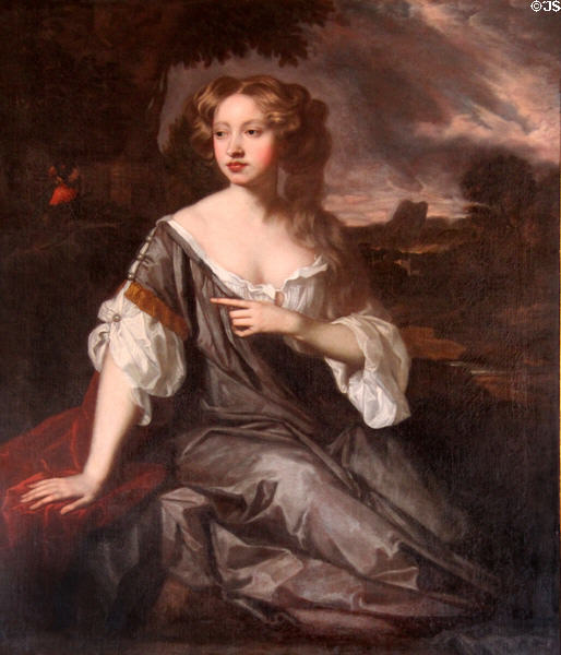 Lucy Loftus (c1654-81) portrait by Peter Lely at Rathfarnham Castle. Dublin, Ireland.