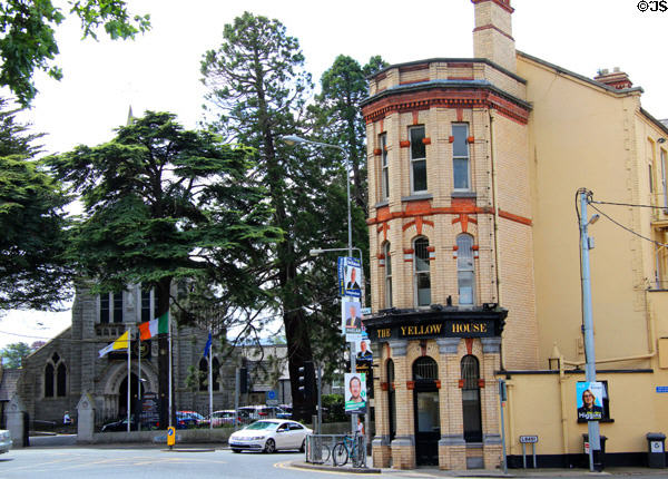Annunciation church & Yellow House Restaurant in Rathfarnham area. Dublin, Ireland.