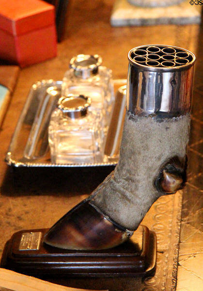 Hoof made into trophy & pen holder at Emo Court. Ireland.