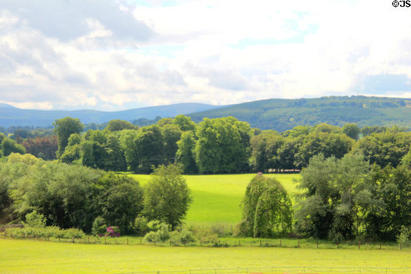 Countryside view from Russborough House. Ireland.
