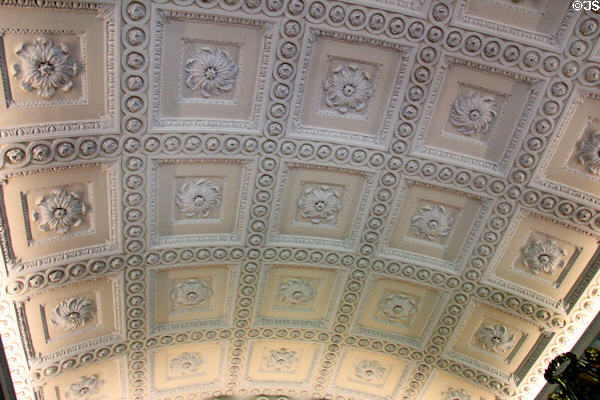 Vaulted ceiling in style of Richard Castle in tapestry room at Russborough House. Ireland.