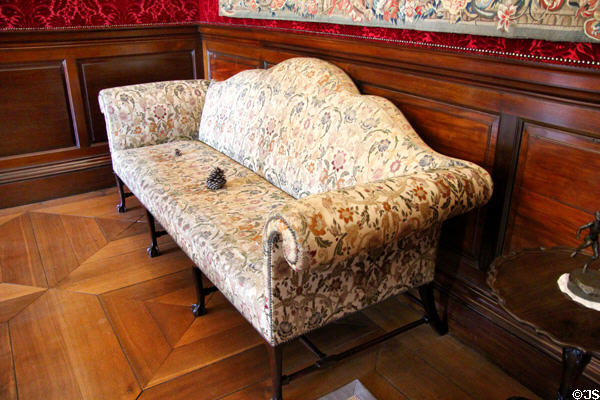 Sofa in tapestry room at Russborough House. Ireland.