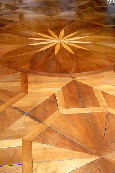 Original inlaid floor in the saloon at Russborough House. Ireland.
