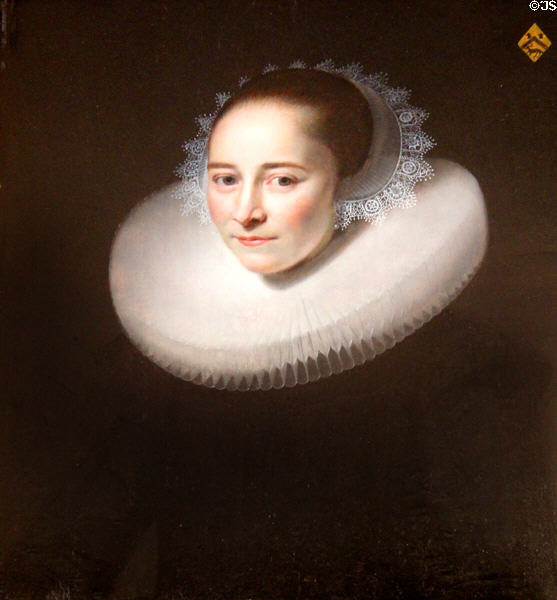 Portrait of a Lady by P. Moreelse at Russborough House. Ireland.