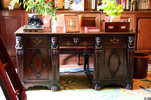 Library desk by William Vile at Russborough House. Ireland.