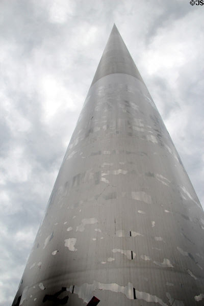 Texture of stainless steel Spire of Dublin. Dublin, Ireland.