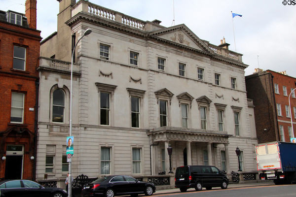 Ireland Department of Foreign Affairs & Trade building opposite St Stephen's Green. Dublin, Ireland.