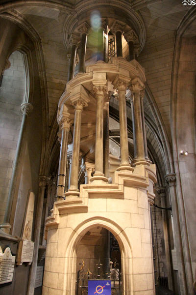 Spiral stairs at St Patrick's Cathedral. Dublin, Ireland.