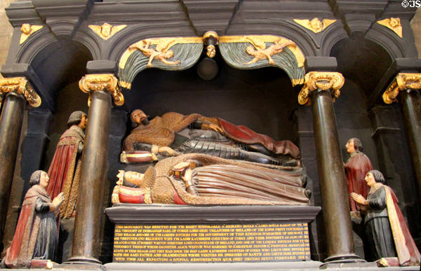 Mid level of Boyle Family Monument at St Patrick's Cathedral. Dublin, Ireland.